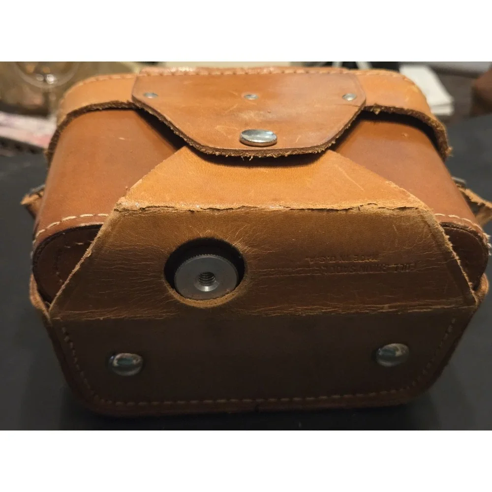 Vintage Argus C44 35mm Film Camera w/California Saddle Leather Case, EX+